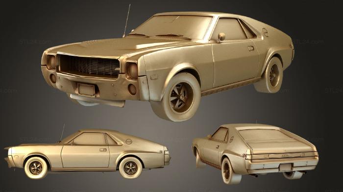 Автомобили и транспорт (AMC MOTORS AMX, CARS_0507) 3D модель для ЧПУ станка